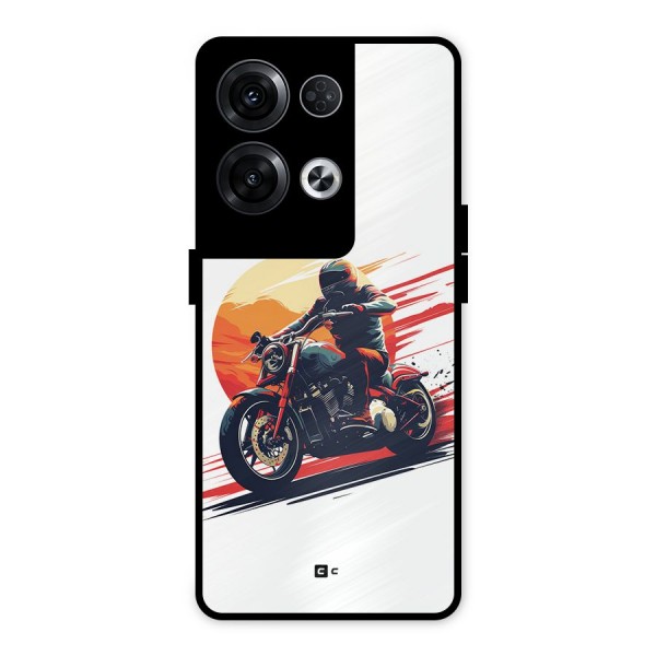 Retro Biker Metal Back Case for Oppo Reno8 Pro 5G