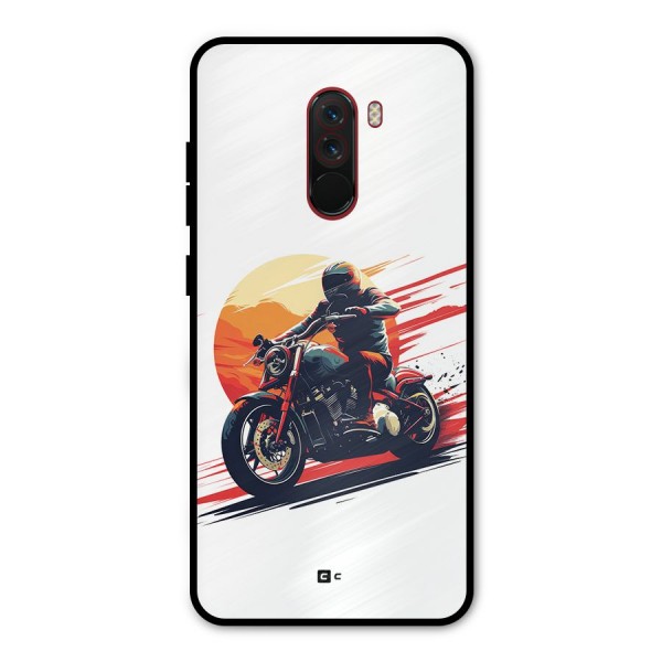 Retro Biker Metal Back Case for Poco F1