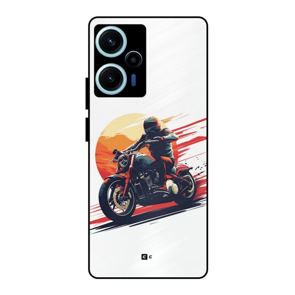 Retro Biker Metal Back Case for Poco F5