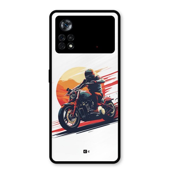 Retro Biker Metal Back Case for Poco X4 Pro 5G