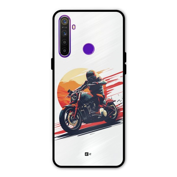 Retro Biker Metal Back Case for Realme 5i