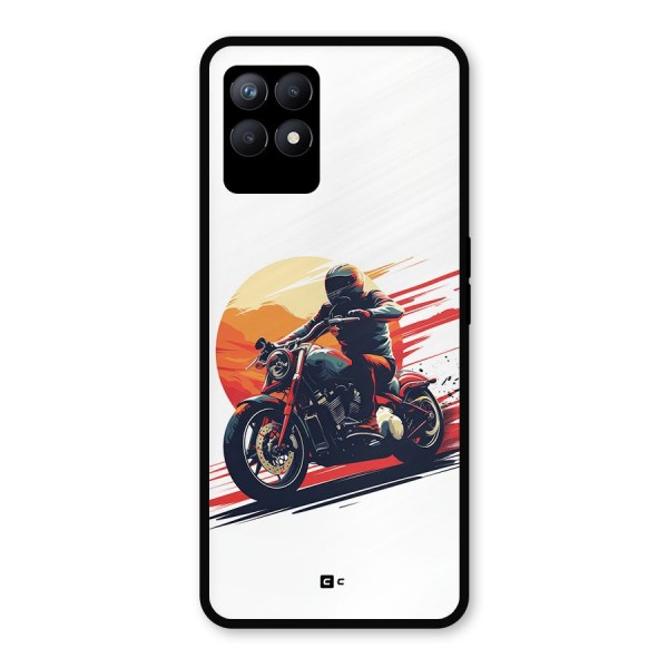 Retro Biker Metal Back Case for Realme 8i