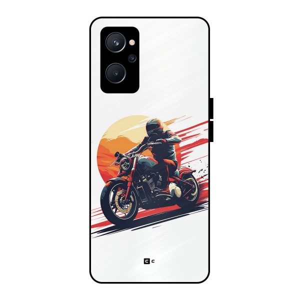 Retro Biker Metal Back Case for Realme 9i 5G