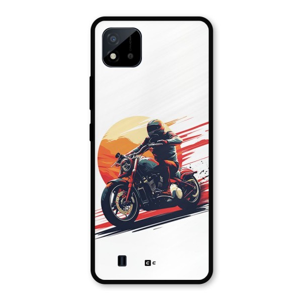 Retro Biker Metal Back Case for Realme C11 2021