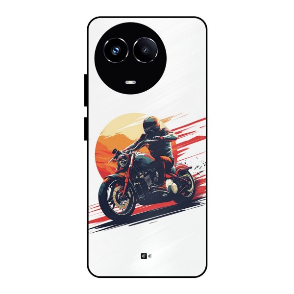 Retro Biker Metal Back Case for Realme Narzo 60X