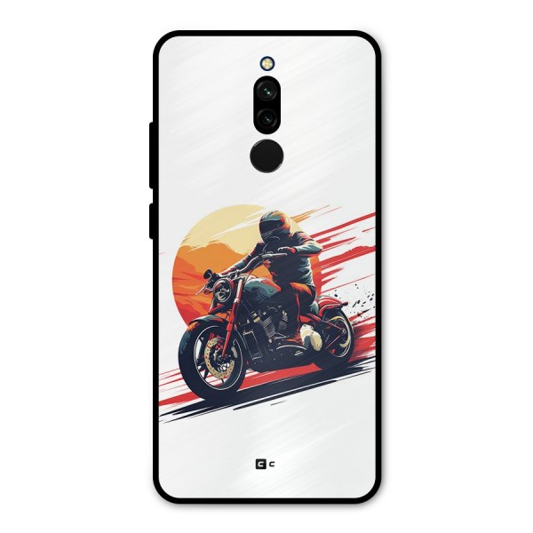 Retro Biker Metal Back Case for Redmi 8