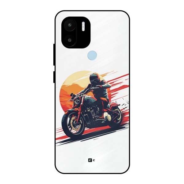 Retro Biker Metal Back Case for Redmi A2 Plus