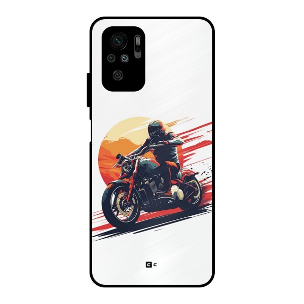 Retro Biker Metal Back Case for Redmi Note 10