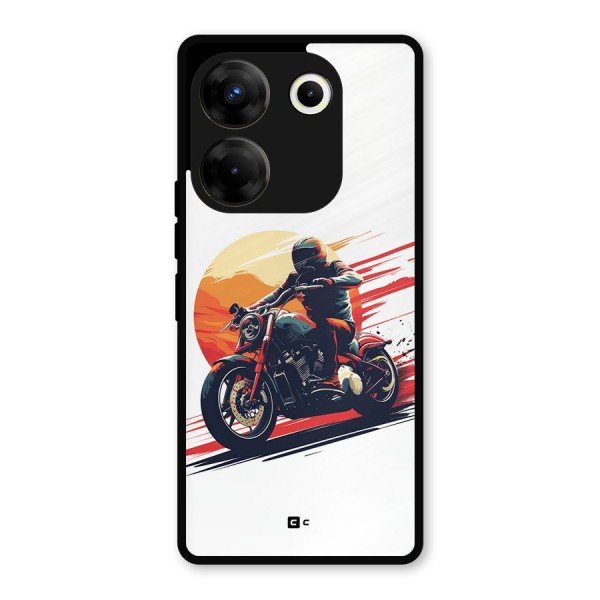 Retro Biker Metal Back Case for Tecno Camon 20