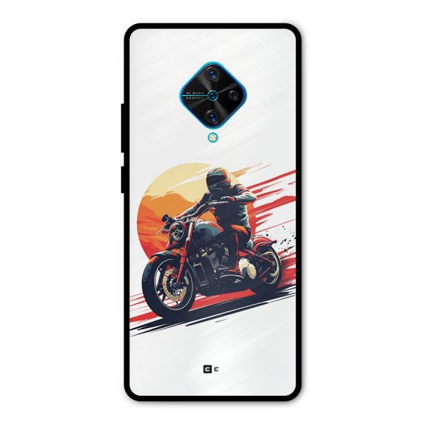 Retro Biker Metal Back Case for Vivo S1 Pro