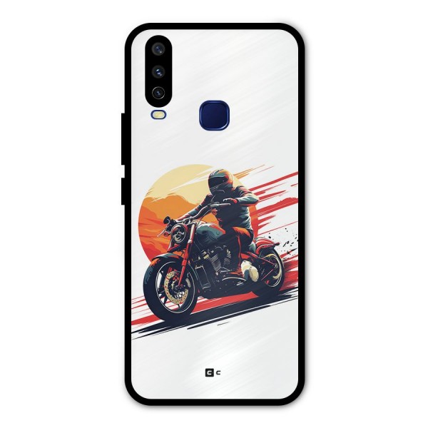 Retro Biker Metal Back Case for Vivo V17