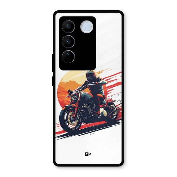 Retro Biker Metal Back Case for Vivo V27