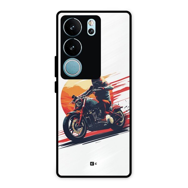 Retro Biker Metal Back Case for Vivo V29 Pro