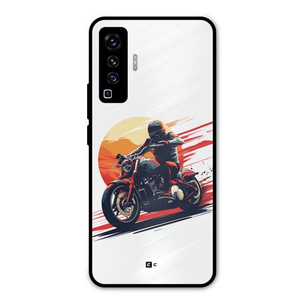 Retro Biker Metal Back Case for Vivo X50