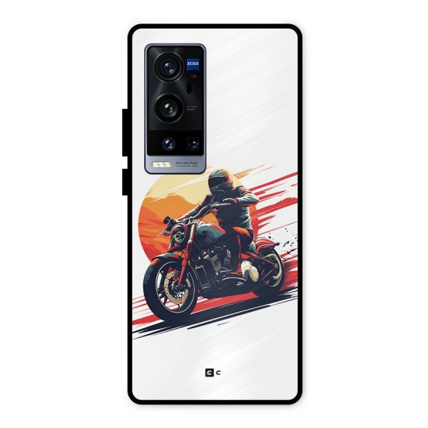 Retro Biker Metal Back Case for Vivo X60 Pro Plus