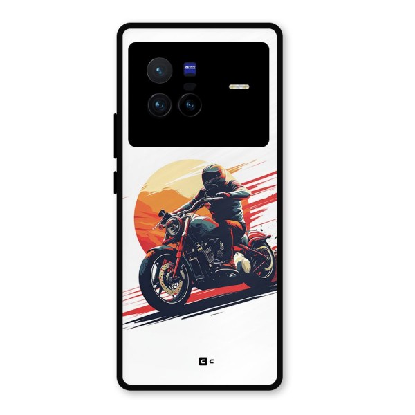 Retro Biker Metal Back Case for Vivo X80