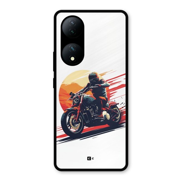 Retro Biker Metal Back Case for Vivo Y100