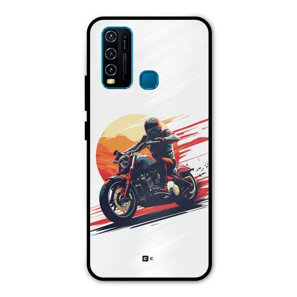 Retro Biker Metal Back Case for Vivo Y50