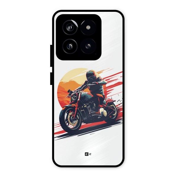 Retro Biker Metal Back Case for Xiaomi 14