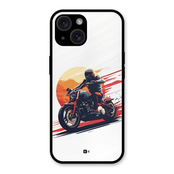 Retro Biker Metal Back Case for iPhone 15