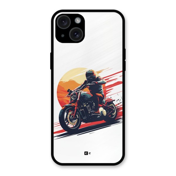 Retro Biker Metal Back Case for iPhone 15 Plus