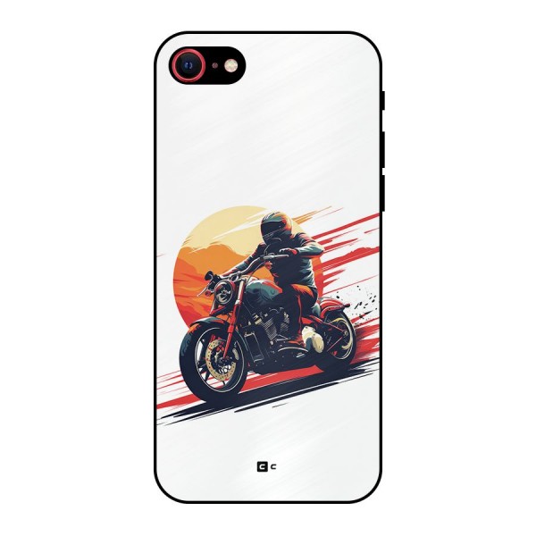 Retro Biker Metal Back Case for iPhone SE 2020