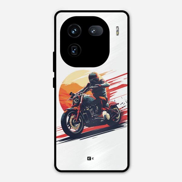 Retro Biker Metal Back Case for iQOO 12