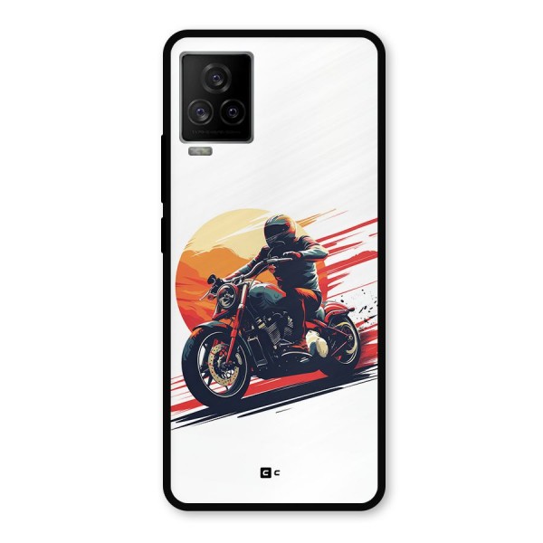 Retro Biker Metal Back Case for iQOO 7 Legend 5G