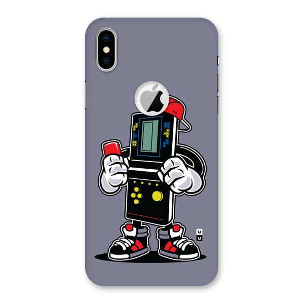 Retro Boy Back Case for iPhone X Logo Cut