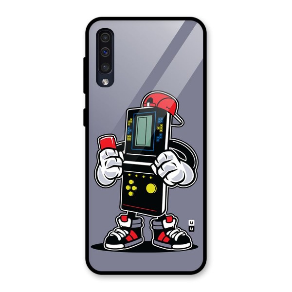 Retro Boy Glass Back Case for Galaxy A50