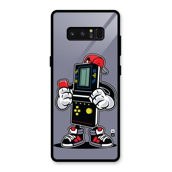 Retro Boy Glass Back Case for Galaxy Note 8