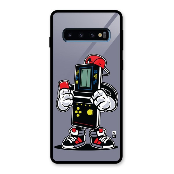 Retro Boy Glass Back Case for Galaxy S10