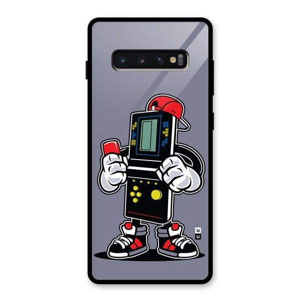 Retro Boy Glass Back Case for Galaxy S10 Plus