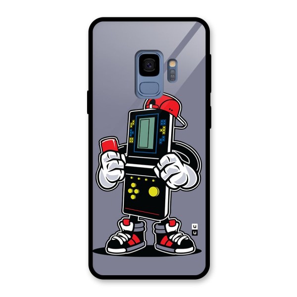 Retro Boy Glass Back Case for Galaxy S9