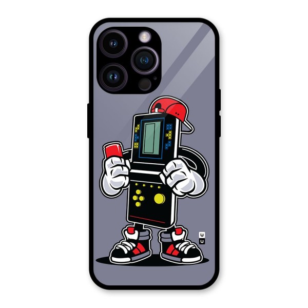 Retro Boy Glass Back Case for iPhone 14 Pro Max