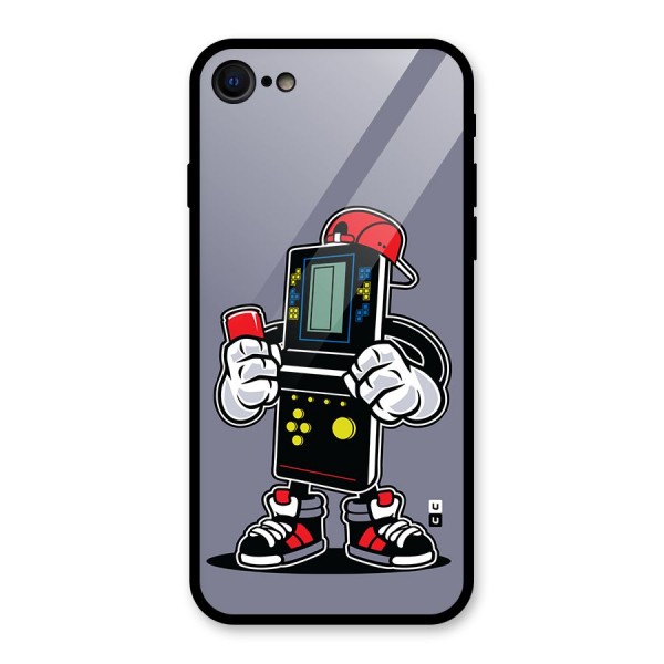 Retro Boy Glass Back Case for iPhone 8