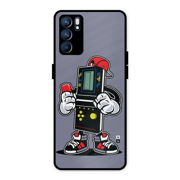 Retro Boy Metal Back Case for Oppo Reno6 5G