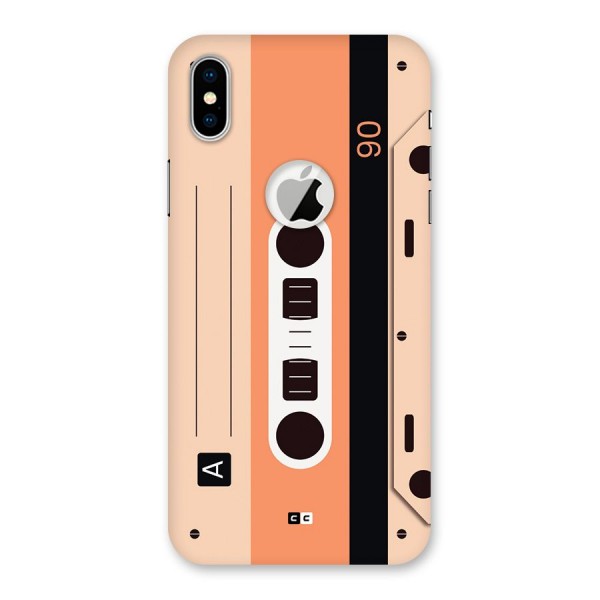 Retro Cassete Back Case for iPhone XS Logo Cut