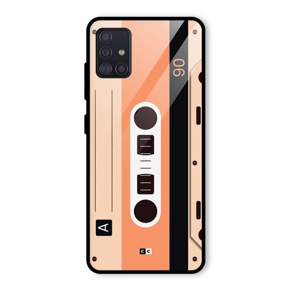 Retro Cassete Glass Back Case for Galaxy A51