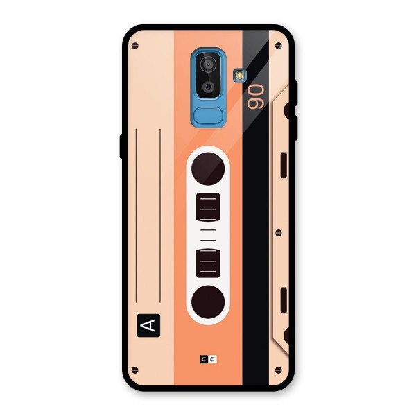 Retro Cassete Glass Back Case for Galaxy J8