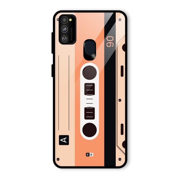 Retro Cassete Glass Back Case for Galaxy M30s