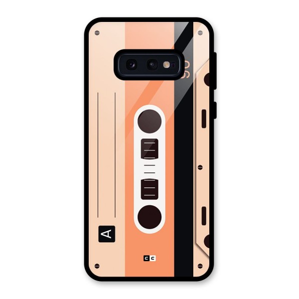 Retro Cassete Glass Back Case for Galaxy S10e