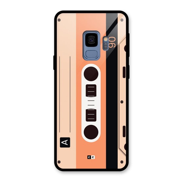 Retro Cassete Glass Back Case for Galaxy S9