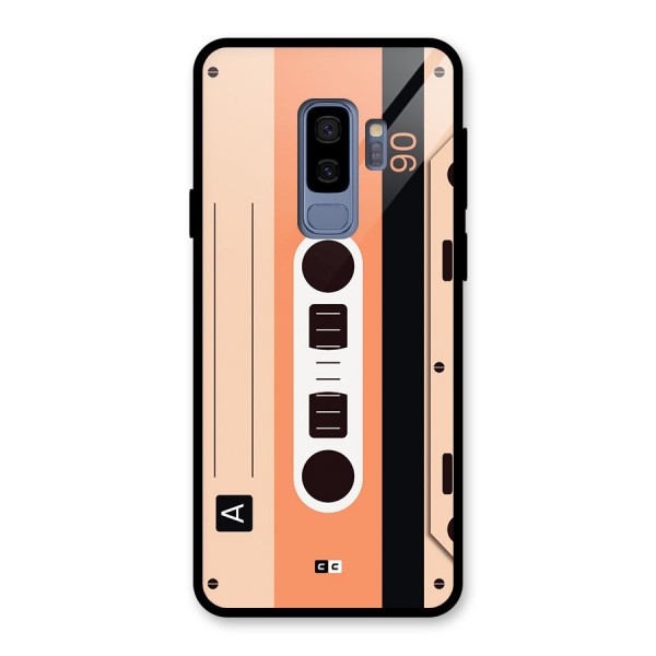 Retro Cassete Glass Back Case for Galaxy S9 Plus