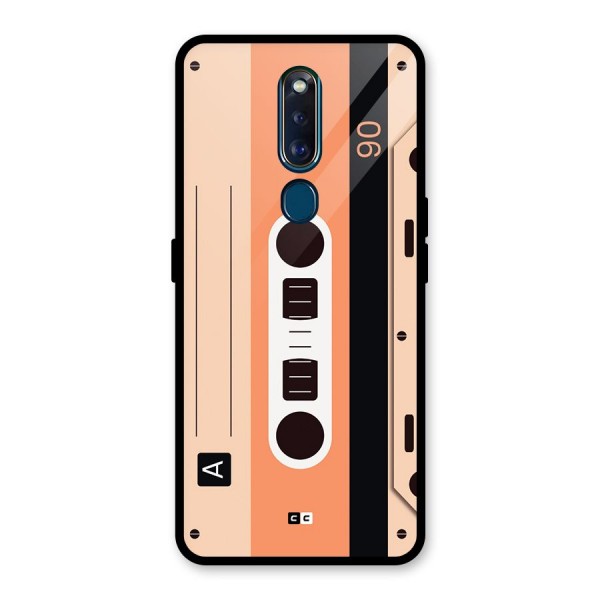 Retro Cassete Glass Back Case for Oppo F11 Pro