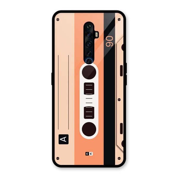 Retro Cassete Glass Back Case for Oppo Reno2 F