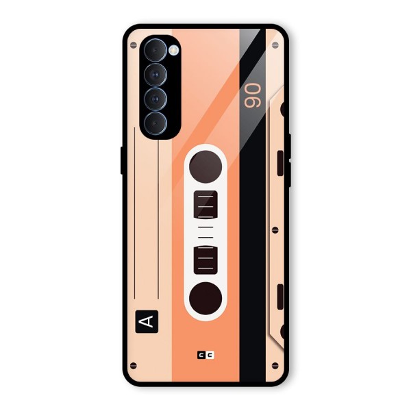 Retro Cassete Glass Back Case for Oppo Reno4 Pro