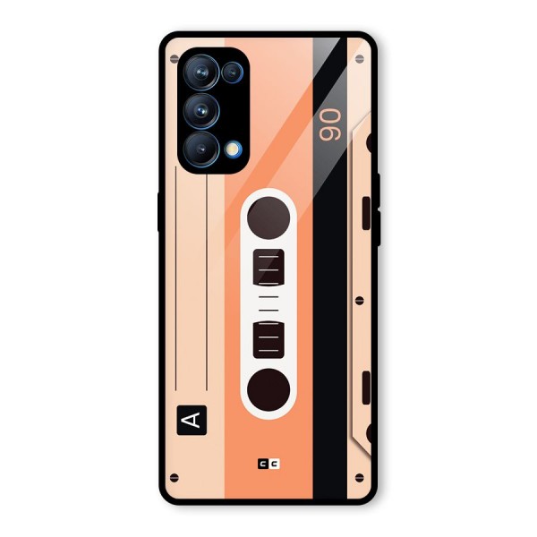 Retro Cassete Glass Back Case for Oppo Reno5 Pro 5G