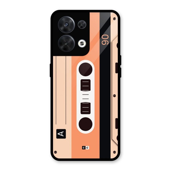 Retro Cassete Glass Back Case for Oppo Reno8 5G