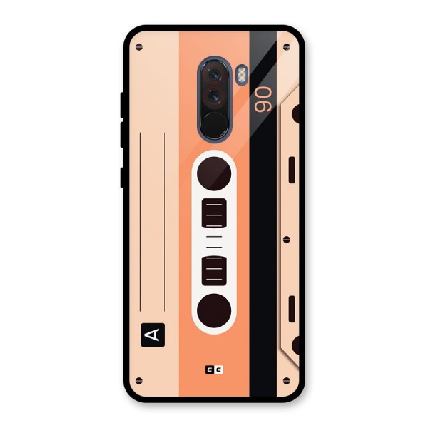 Retro Cassete Glass Back Case for Poco F1